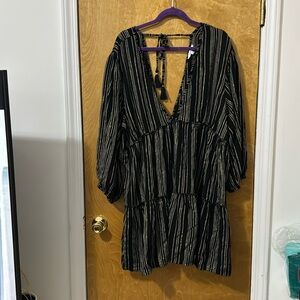 Blue Island Black and Gold Dress 3x